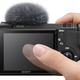 The ZV-E10's swivelling touchscreen display makes it easy to select subjects for autofocus tracking, while a lack of viewfinder makes room for a high-quality built-in directional mic that includes a windscreen.